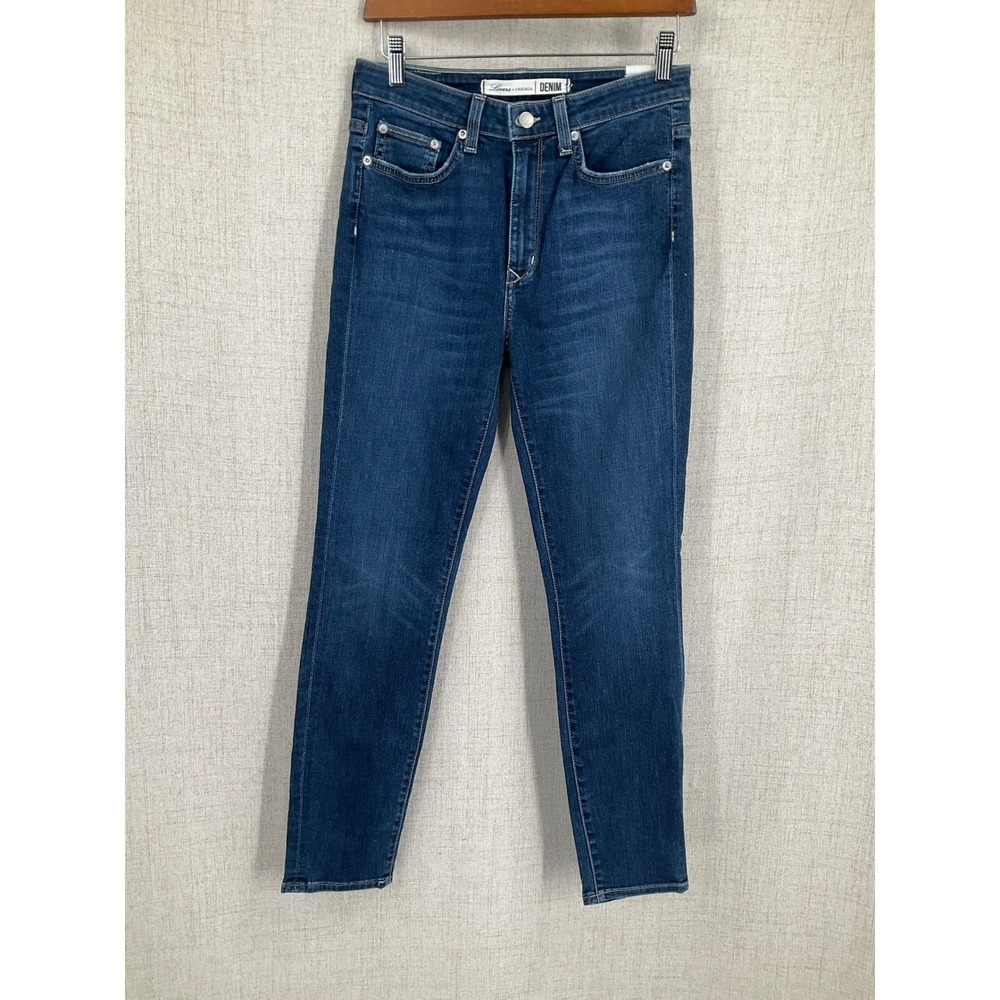 Lovers + Friends Mason Jeans Womens 28 Yale Blue Denim High Rise Stretch